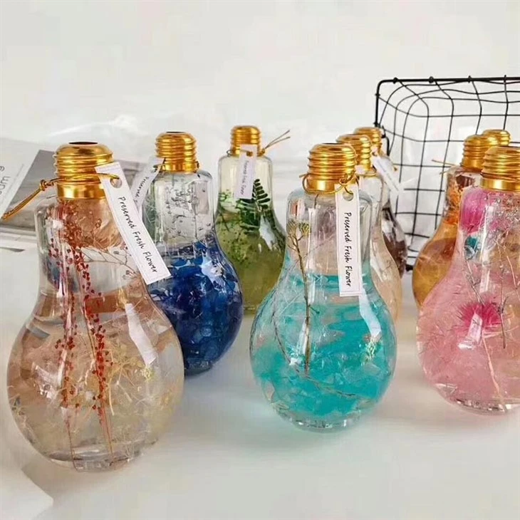 Light Bulb Bottle Portable Creative Bottles Drink Container Clear Beverage Bottles Party Water Bottles For Juice