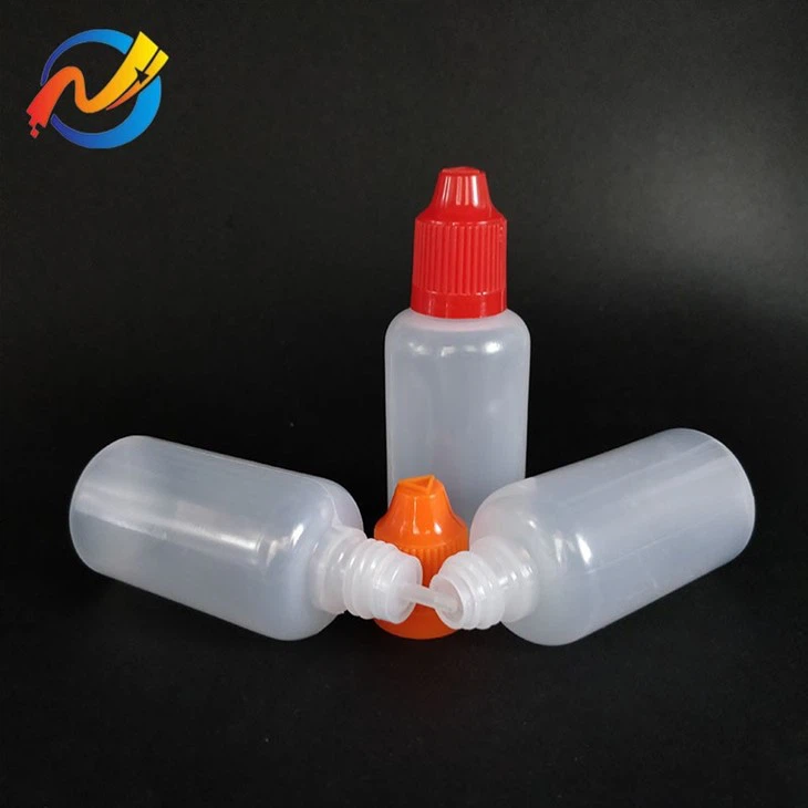 Long Dropper Bottle With Childproof Cap With Long Thin Tip Plastic LDPE